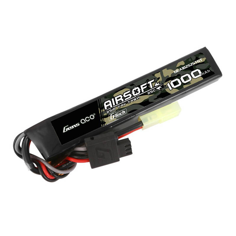 Gens Ace GEA102S25TGT 25C 2S1P Mini Tamiya Airsoft Lipo akkumulátor (7.4V / 1000mAh) (GEA102S25TGT)