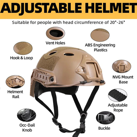 Tactical Helmet with Headset,Adjustable Airsoft Helmet with Helmet Cover & Fcae Balaclava Mask
