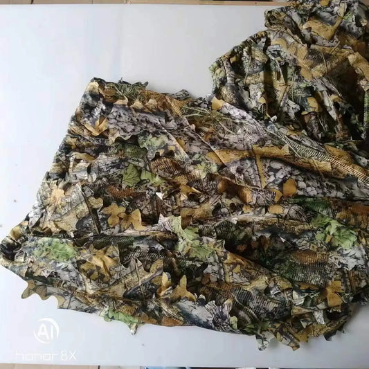 Men Women Outdoor Ghillie Suit Camouflage Clothes Jungle Suit CS Training Leaves Clothing Hunting Suit Pants Hooded Jacket