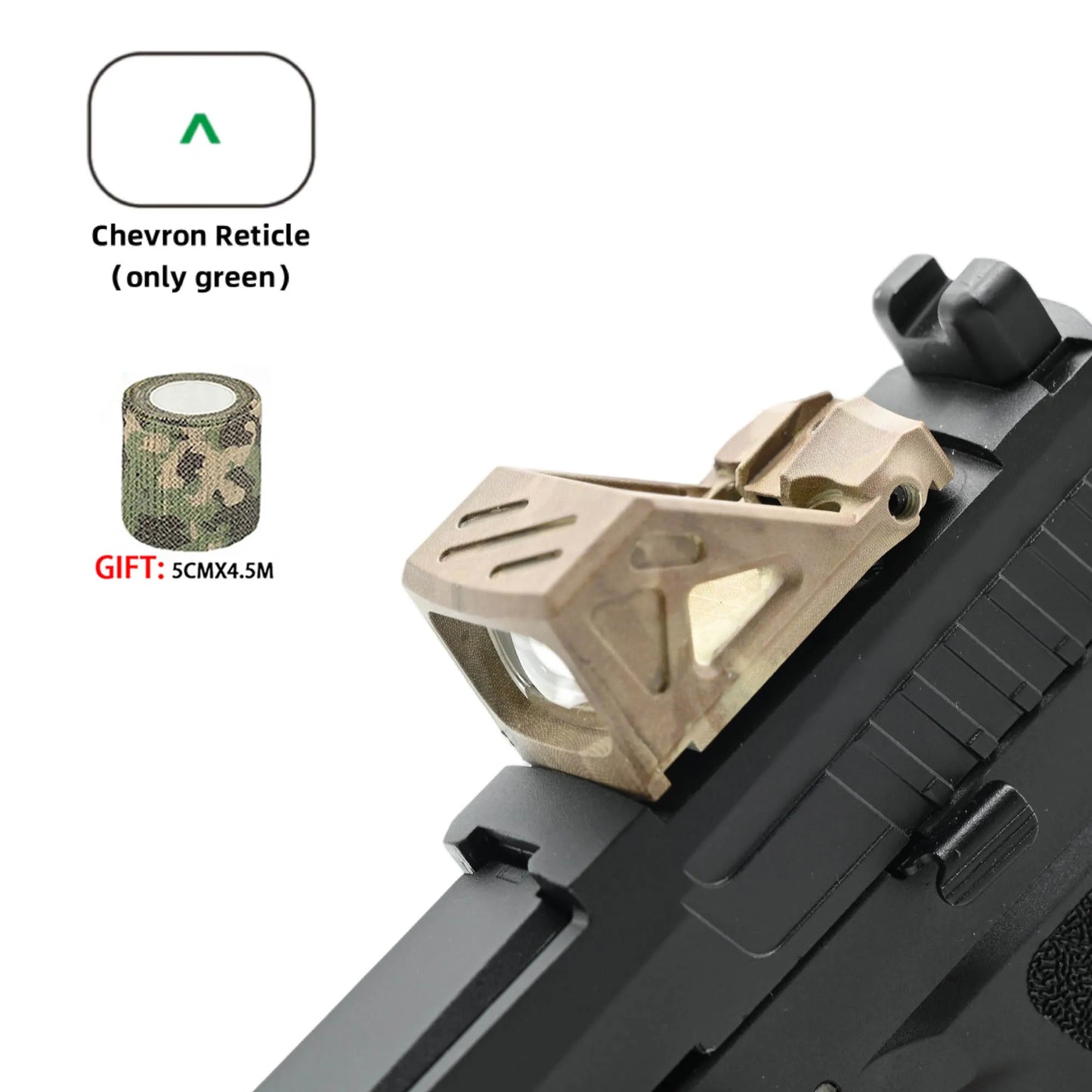 Tactical Red Dot Sight W/Automatic Photosensitive and Glock Universal sight.