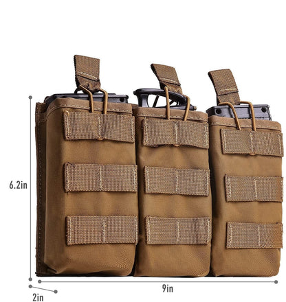 MOLLE Compatible Airsoft Gear Triple Tactical Mag Pouch