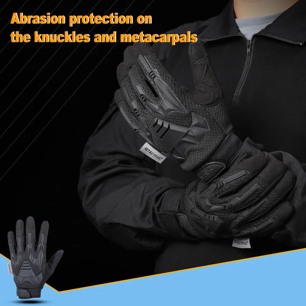 Tactical Gloves Airsoft Men Combat Working Shooting Hunting Full Finger Glove Paintball Driving Rubber Protective Gear