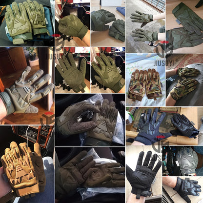 Tactical Gloves Airsoft Men Combat Working Shooting Hunting Full Finger Glove Paintball Driving Rubber Protective Gear