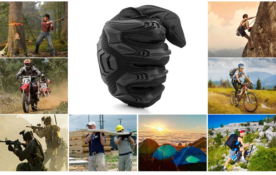 Tactical Gloves Airsoft Men Combat Working Shooting Hunting Full Finger Glove Paintball Driving Rubber Protective Gear