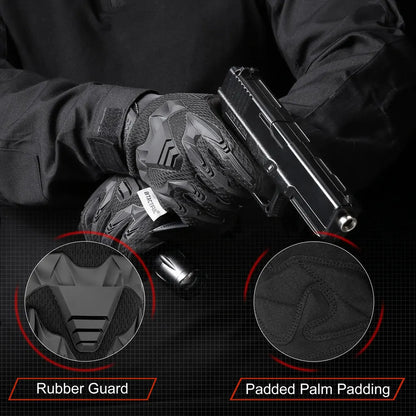 Tactical Gloves Airsoft Men Combat Working Shooting Hunting Full Finger Glove Paintball Driving Rubber Protective Gear