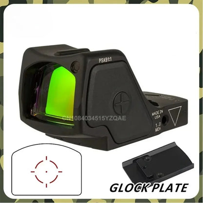 Tactical R-R HD Reflex Red Dot Sight For GLOCK Pistol Handgun Full Multi Coated Lenses Fit Rifle Airsoft Picatinny Rail Mount