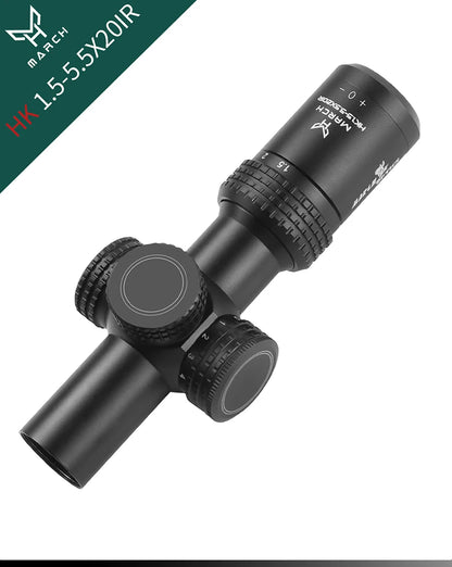 March HK 1.5-5.5x20IR Airsoft Scope - Tactical Air Rifle Optical Sight.