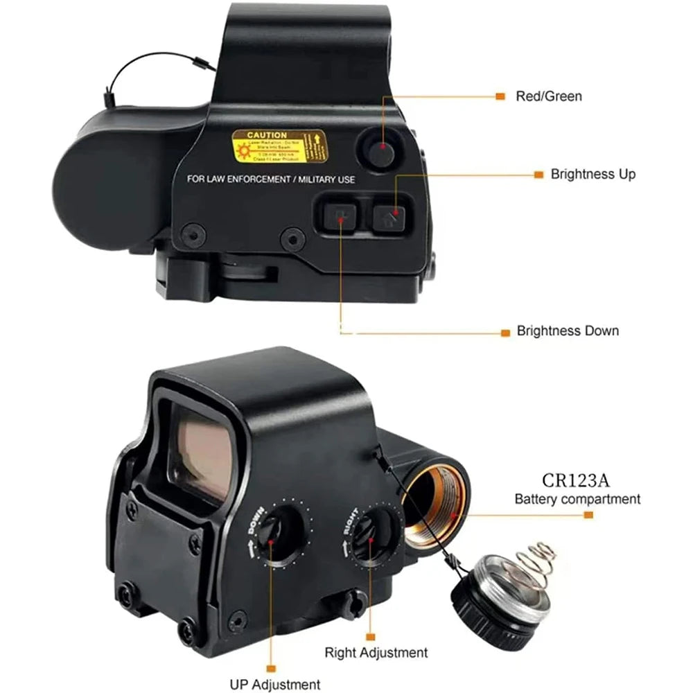 558 Red Dot Sight Holographic Sight Red Green Dot Reflex Sight with Picatinny 20mm Quick Release Mount