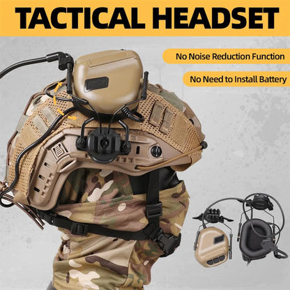 Tactical Helmet with Headset,Adjustable Airsoft Helmet with Helmet Cover & Fcae Balaclava Mask