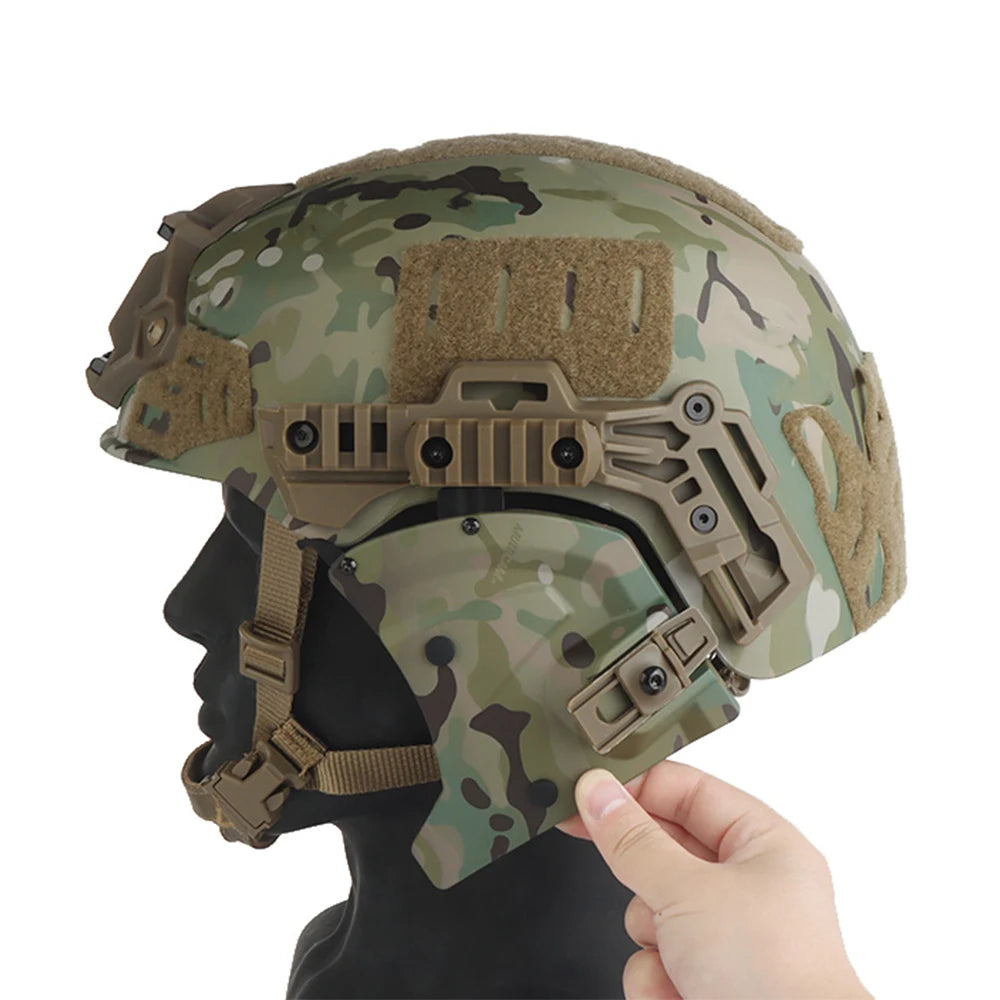Airsoft Shooting Full Protective Helmet Set Wearing Tactical Helmet Mouth Protector Ear Protector Goggles For Special Operation