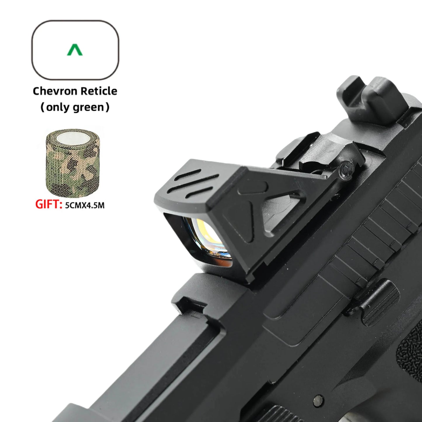 Tactical Red Dot Sight W/Automatic Photosensitive and Glock Universal sight.