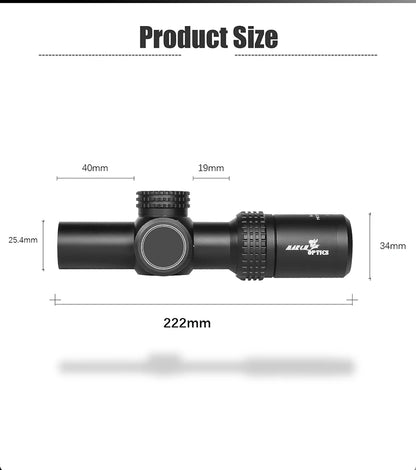 March HK 1.5-5.5x20IR Airsoft Scope - Tactical Air Rifle Optical Sight.