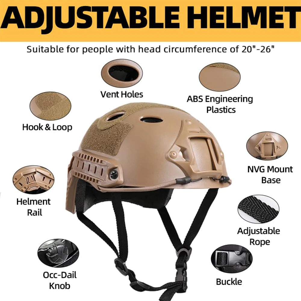 Tactical Helmet with Headset,Adjustable Airsoft Helmet with Helmet Cover & Fcae Balaclava Mask