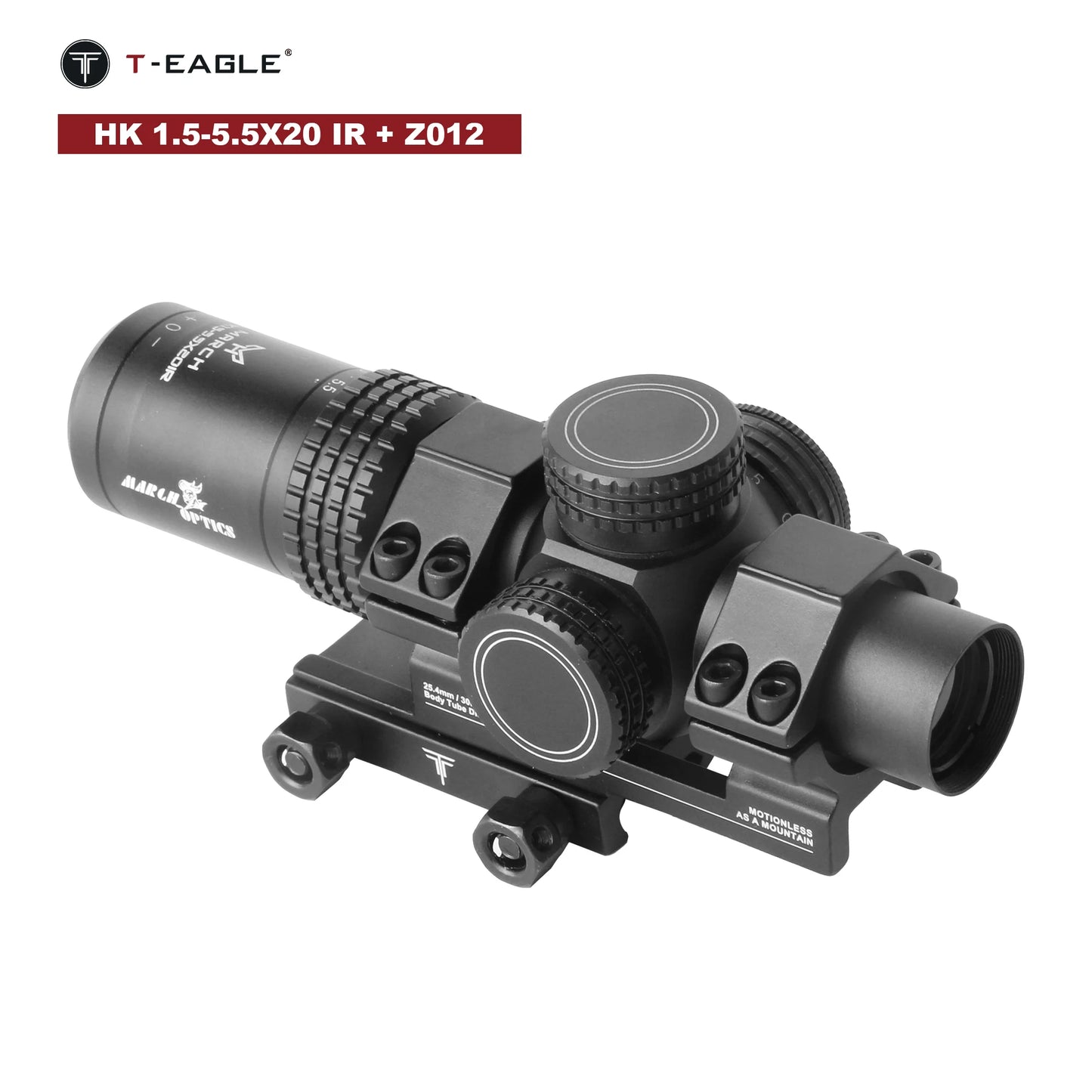 March HK 1.5-5.5x20IR Airsoft Scope - Tactical Air Rifle Optical Sight.