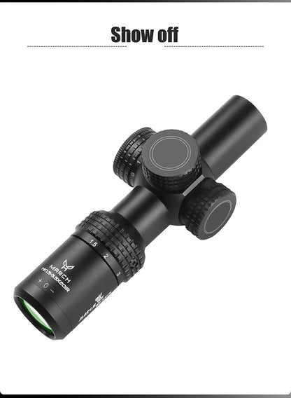 March HK 1.5-5.5x20IR Airsoft Scope - Tactical Air Rifle Optical Sight.