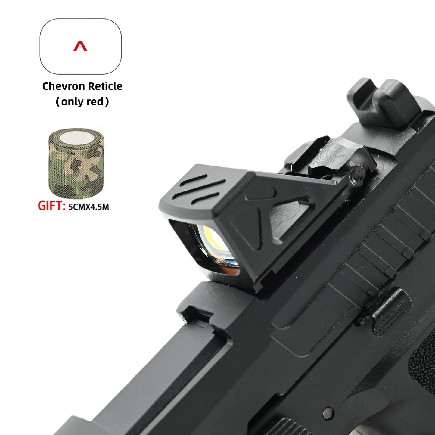 Tactical Red Dot Sight W/Automatic Photosensitive and Glock Universal sight.