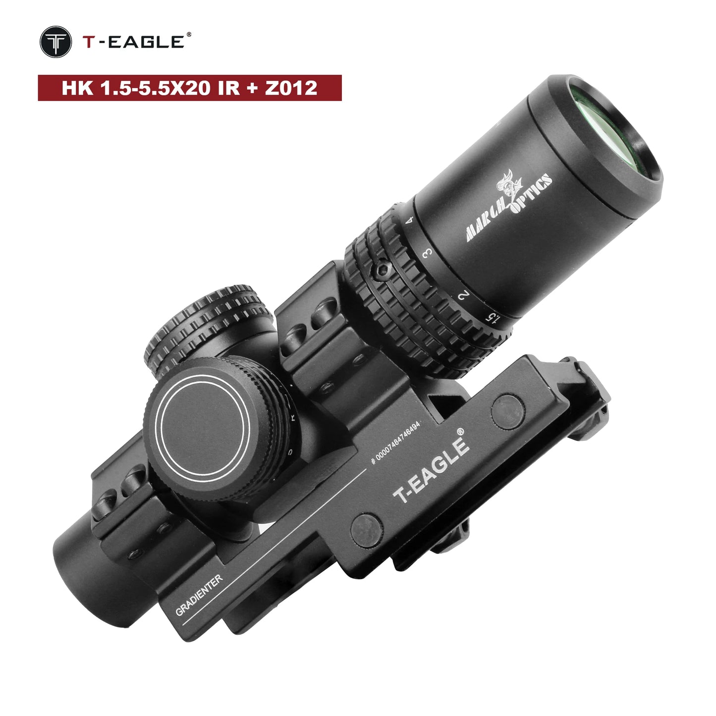 March HK 1.5-5.5x20IR Airsoft Scope - Tactical Air Rifle Optical Sight.