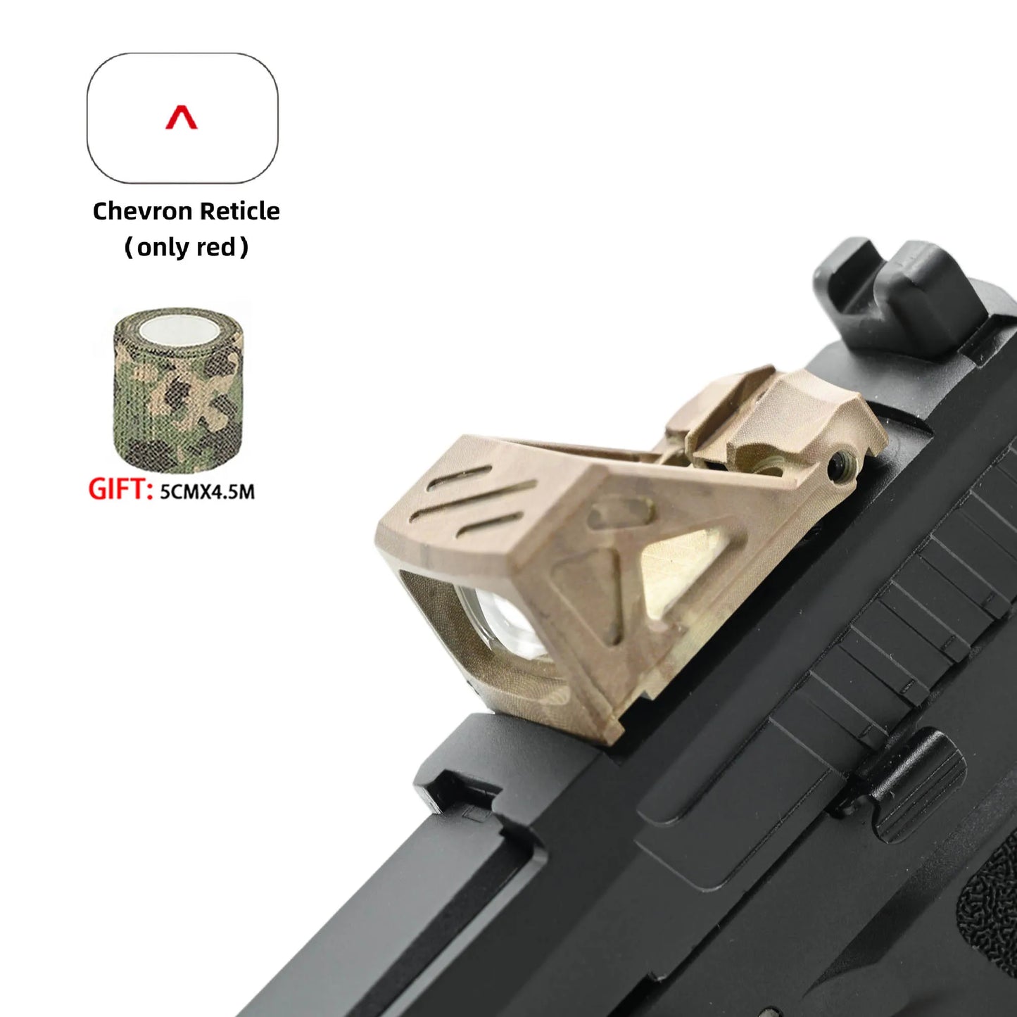 Tactical Red Dot Sight W/Automatic Photosensitive and Glock Universal sight.
