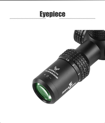 March HK 1.5-5.5x20IR Airsoft Scope - Tactical Air Rifle Optical Sight.