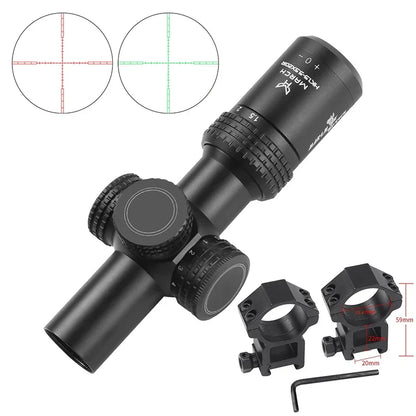 March HK 1.5-5.5x20IR Airsoft Scope - Tactical Air Rifle Optical Sight.